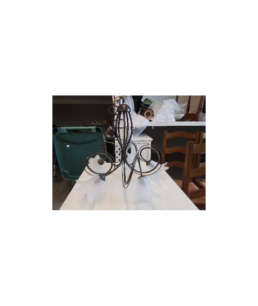 LUSTRE A BRANCHES EN METAL 
