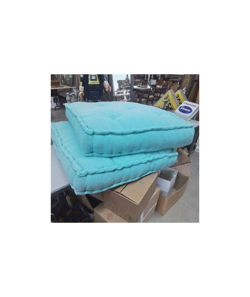 COUSSIN DE SOL OU POUR PALETTE 95X95 CM BLEU