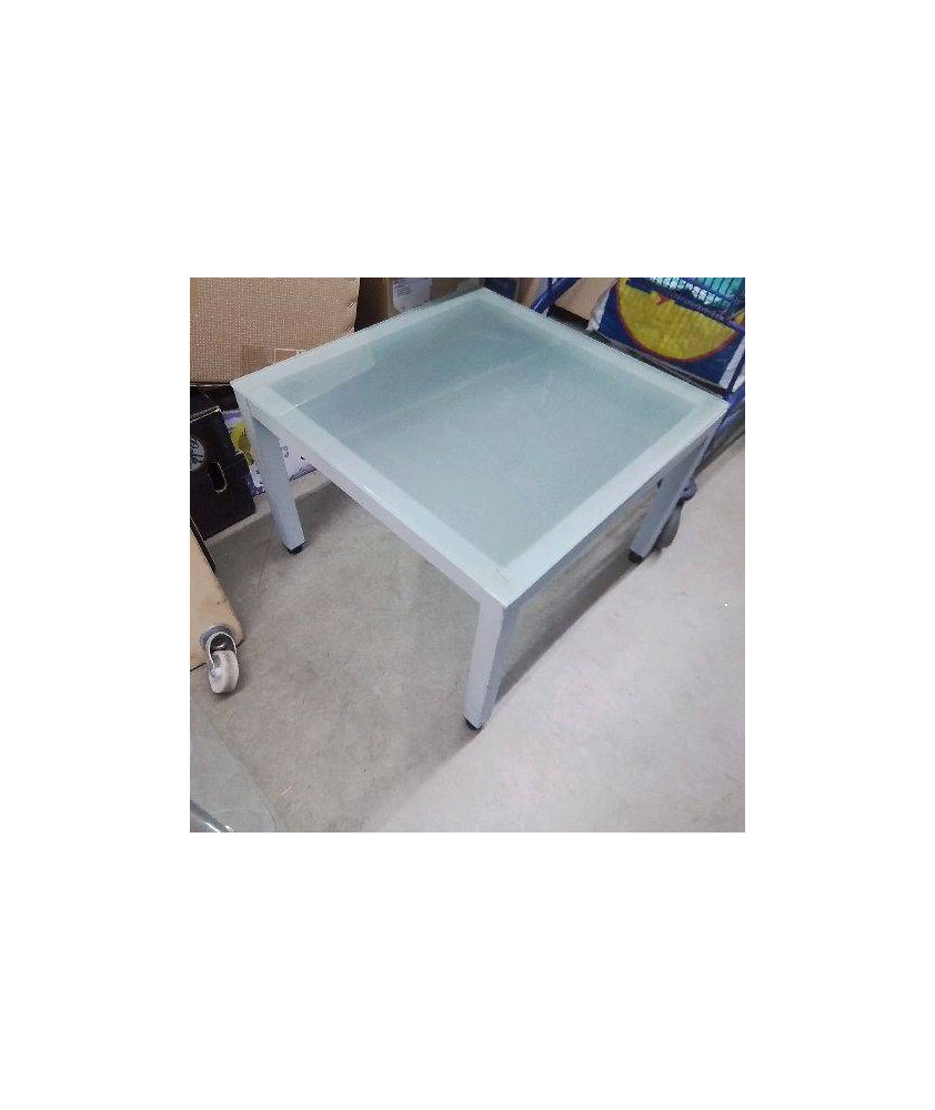 TABLE BASSE DESSUS VERRE