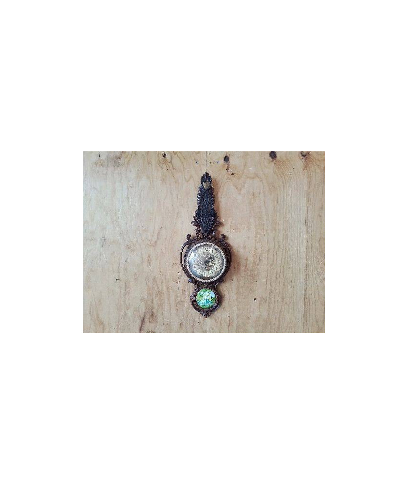 PENDULE MURALE EN BOIS STYLE NEO BAROQUE 