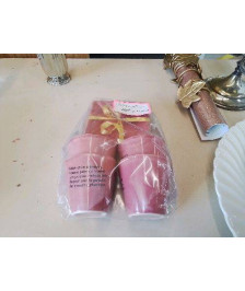 LOT DE 4 TASSES ROSES 