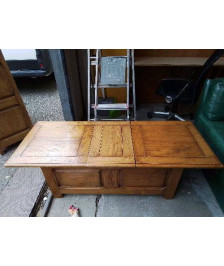 TABLE BASSE COFFRE CHÊNE CLAIR 