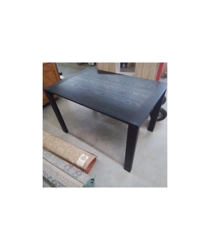 TABLE NOIRE 1 ALLONGE INTÉRIEURE 
