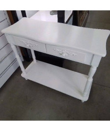 CONSOLE BLANCHE 2 TIROIRS