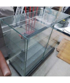 VITRINE BASSE PORTES COULISSANTES 