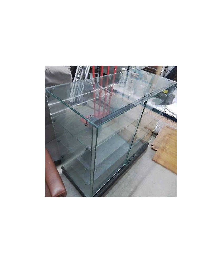VITRINE BASSE PORTES COULISSANTES 
