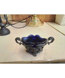 SALIÈRE EN METAL ARGENTE 