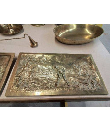 BAS-RELIEF DECORATIVE EN LAITON 