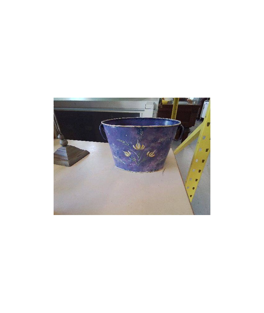CACHE POT BLEU 