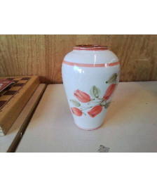 VASE MOTIF FLORAL ROSE 