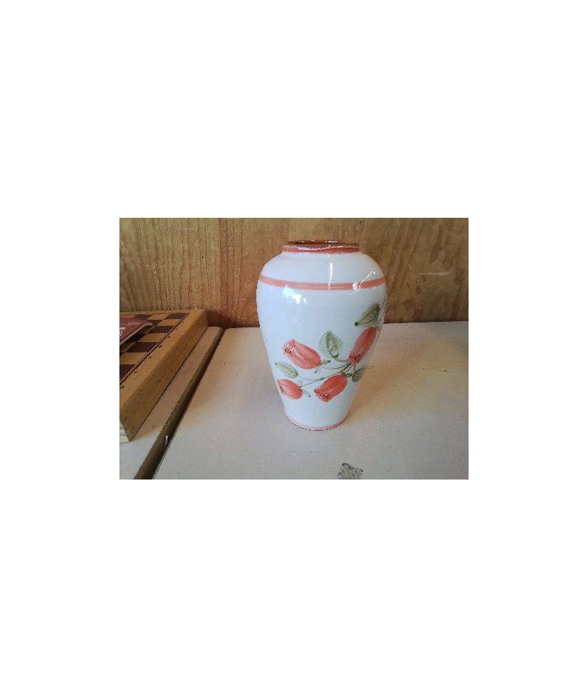 VASE MOTIF FLORAL ROSE 