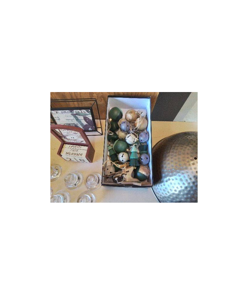 LOT DE BOULES DE NOËL 