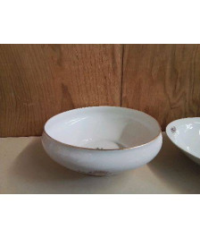 SALADIER EN PORCELAINE MOTIF FLORAL 
