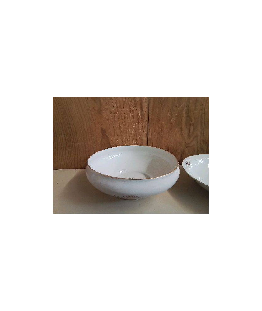 SALADIER EN PORCELAINE MOTIF FLORAL 