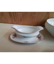 SAUCIÈRE EN PORCELAINE MOTIF FLORAL 