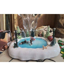 DECORATION DE NOËL SCÈNE PATINAGE 