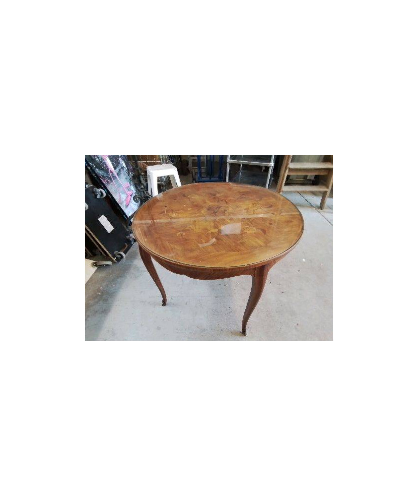PETIT TABLE RONDE PLATEAU EN VERRE 