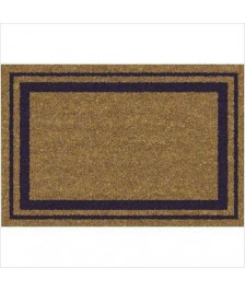 TAPIS COCO BORDURES BLEU NATUREL/PVC 40X60CM