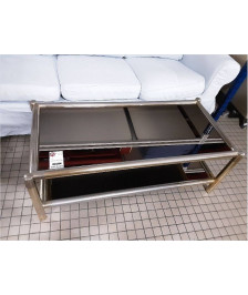 TABLE BASSE DESSUS VERRE