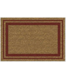 TAPIS COCO BORDURES ROUGE NATUREL/PVC 40X60CM